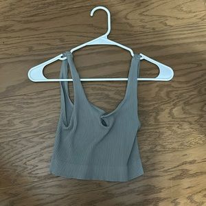 dark grey cropped tank